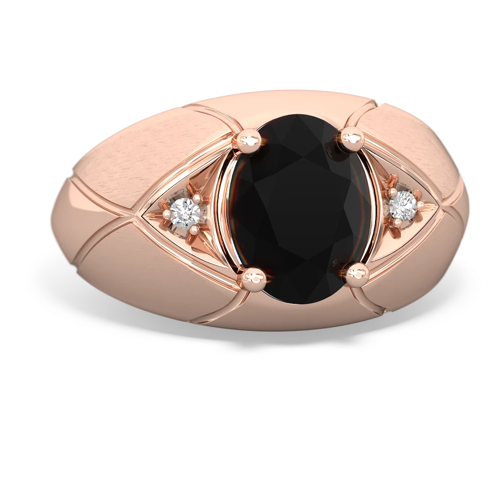 Onyx Men's Crossroads 14K Rose Gold ring R0361