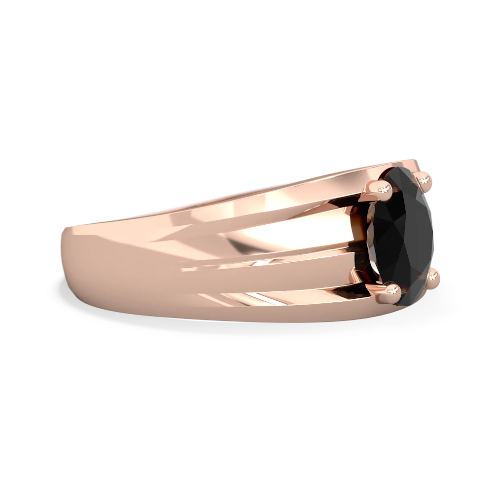 Onyx Men's Two Lane 14K Rose Gold ring R0363