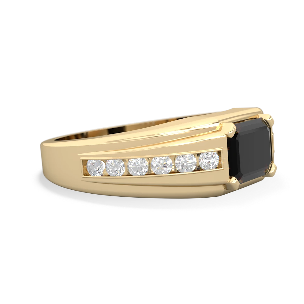 Onyx Men's Diamond Channel 14K Yellow Gold ring R0500