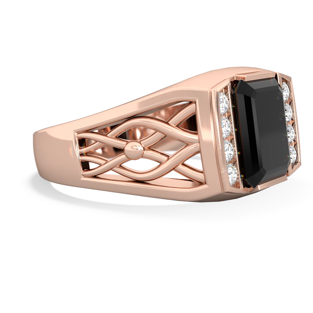 Onyx Men's Vine 14K Rose Gold ring R0490