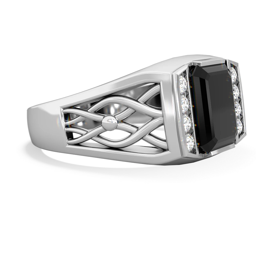 Onyx Men's Vine 14K White Gold ring R0490