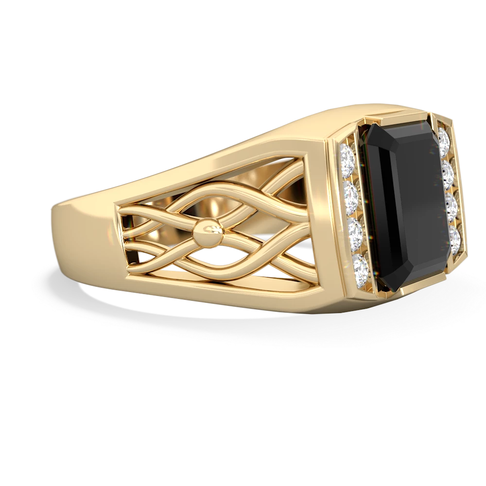 Onyx Men's Vine 14K Yellow Gold ring R0490