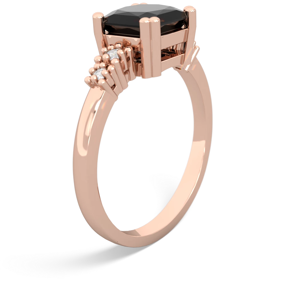 Onyx Art Deco Princess 14K Rose Gold ring R2014