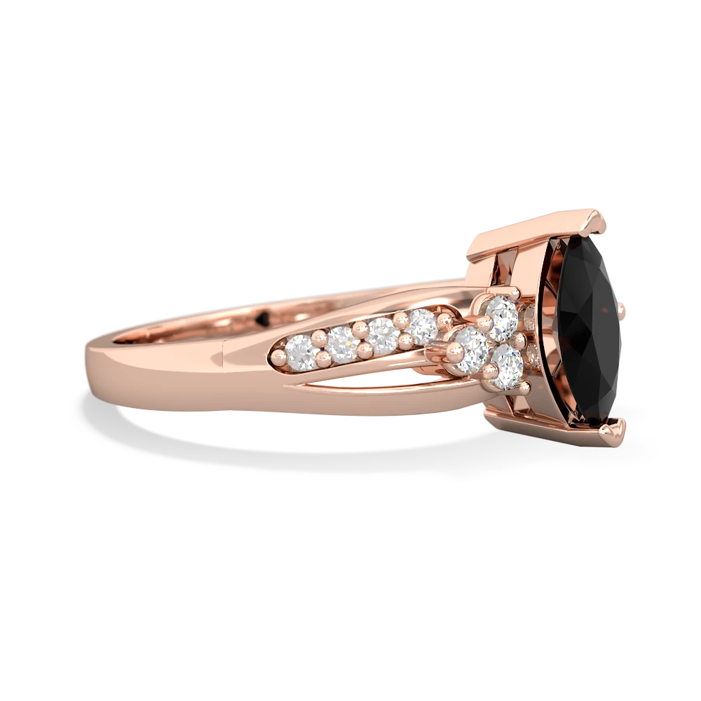 Onyx Royal Marquise 14K Rose Gold ring R2343