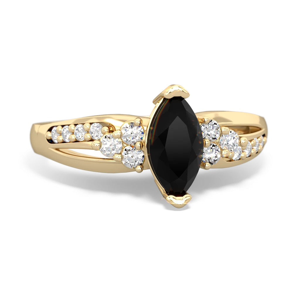 Onyx Royal Marquise 14K Yellow Gold ring R2343