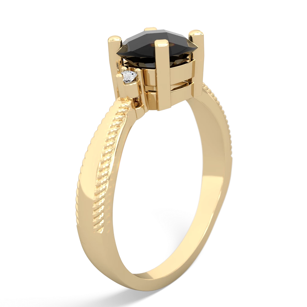 Onyx Cushion Rope 14K Yellow Gold ring R2484