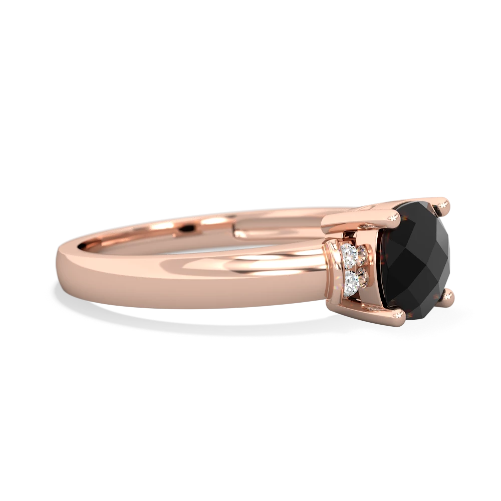 Onyx Simply Elegant Cushion 14K Rose Gold ring R2489