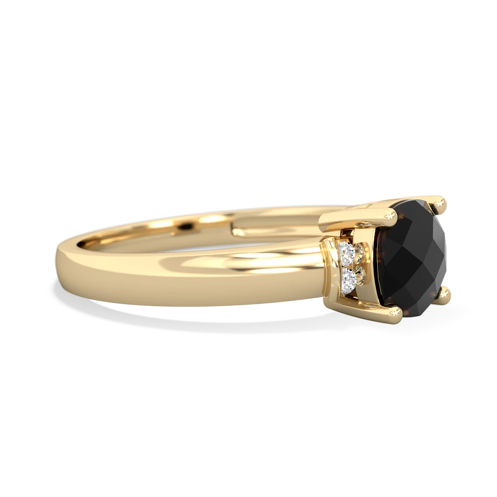 Onyx Simply Elegant Cushion 14K Yellow Gold ring R2489