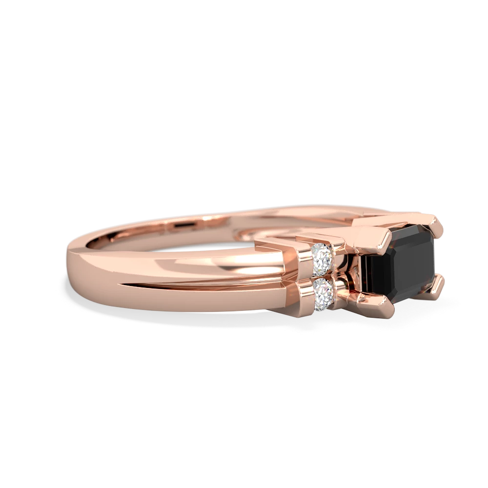 Onyx Art Deco East-West 14K Rose Gold ring R2590