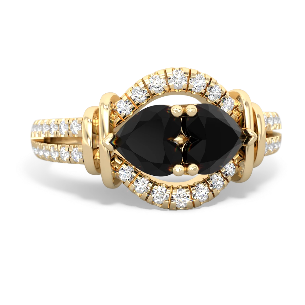 Onyx Art-Deco Keepsake 14K Yellow Gold ring R5630