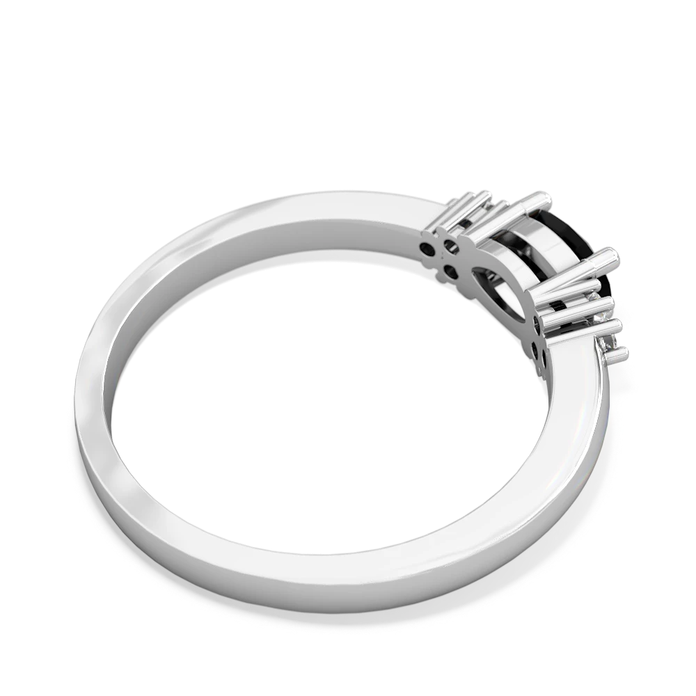 Onyx Simply Elegant East-West 14K White Gold ring R2480