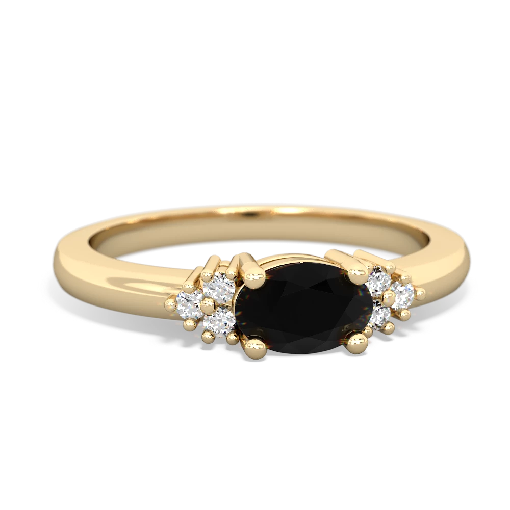 Onyx Simply Elegant East-West 14K Yellow Gold ring R2480