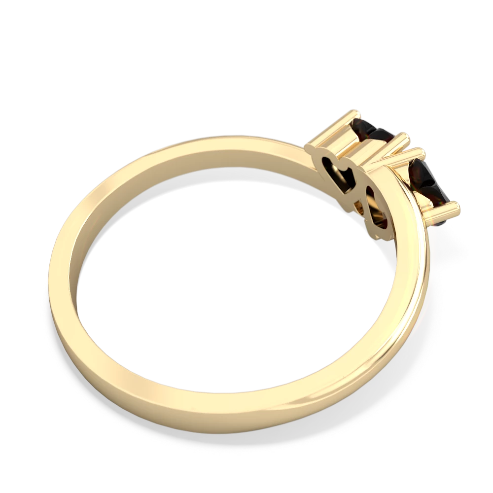 Onyx Sweethearts 14K Yellow Gold ring R5260