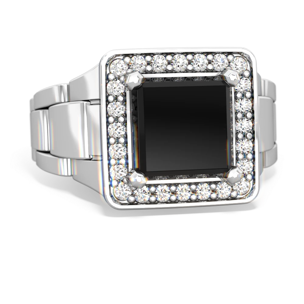 Onyx Men's Watch 14K White Gold ring R0510