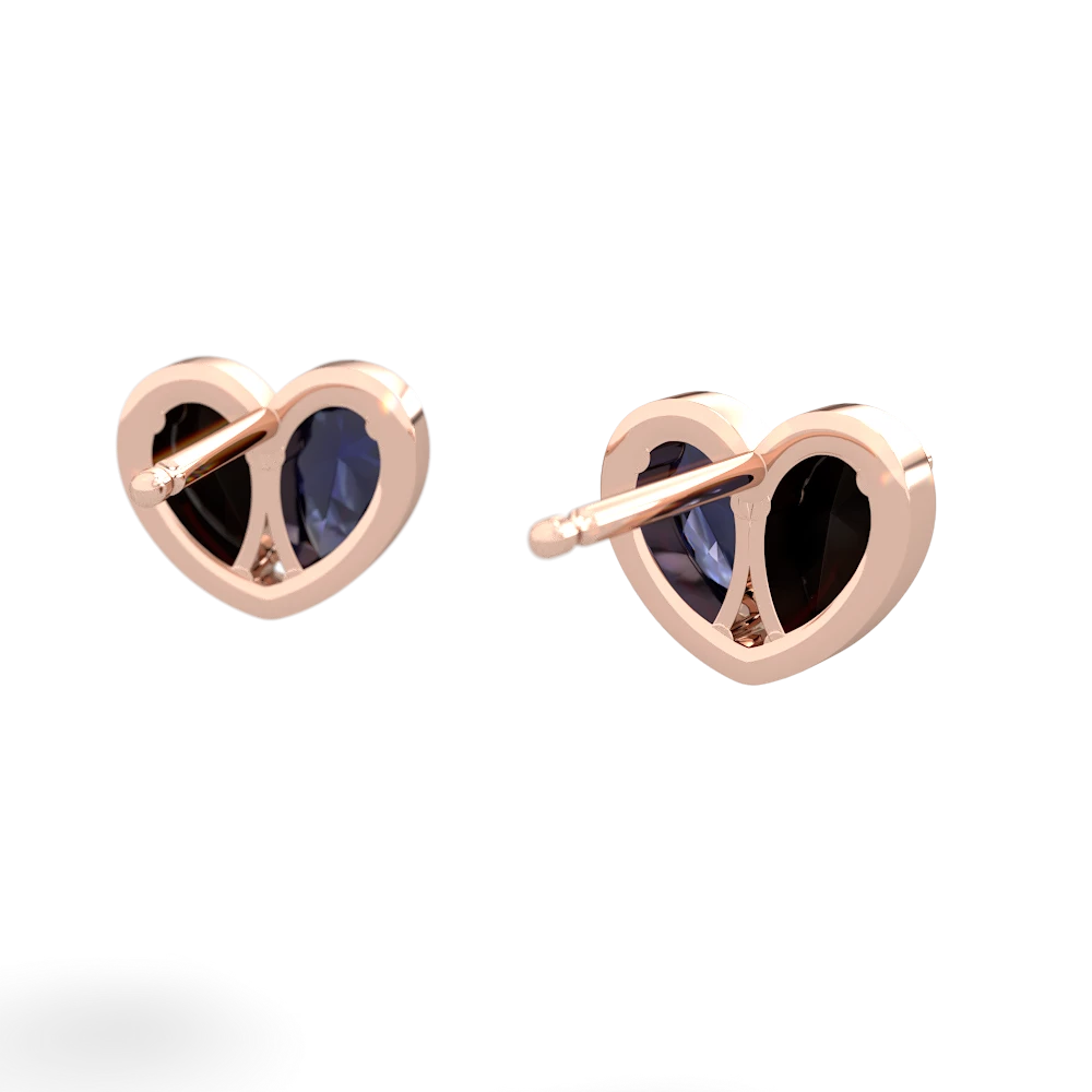 Onyx 'Our Heart' 14K Rose Gold earrings E5072