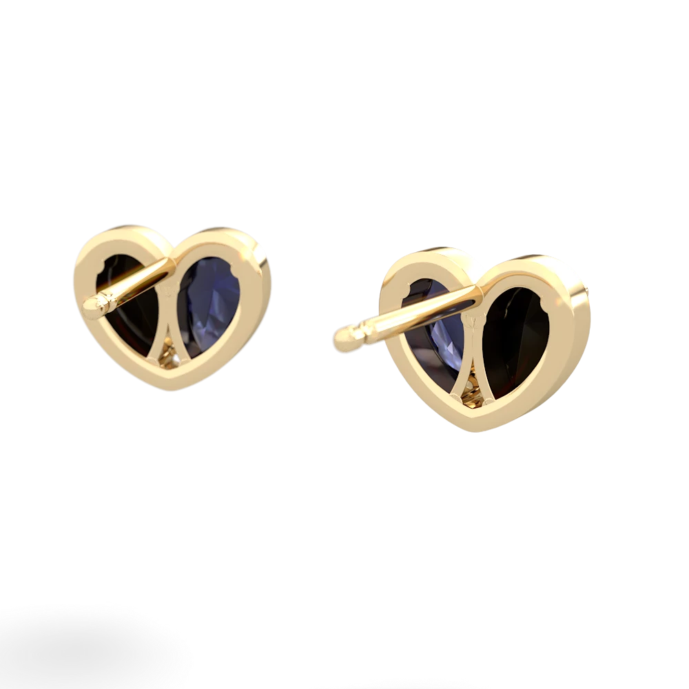 Onyx 'Our Heart' 14K Yellow Gold earrings E5072