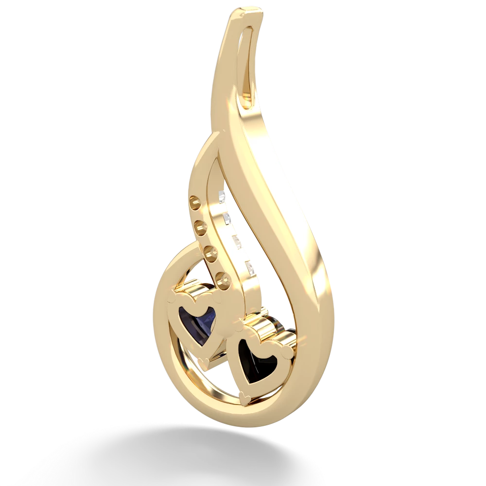 Onyx Keepsake Curves 14K Yellow Gold pendant P5450