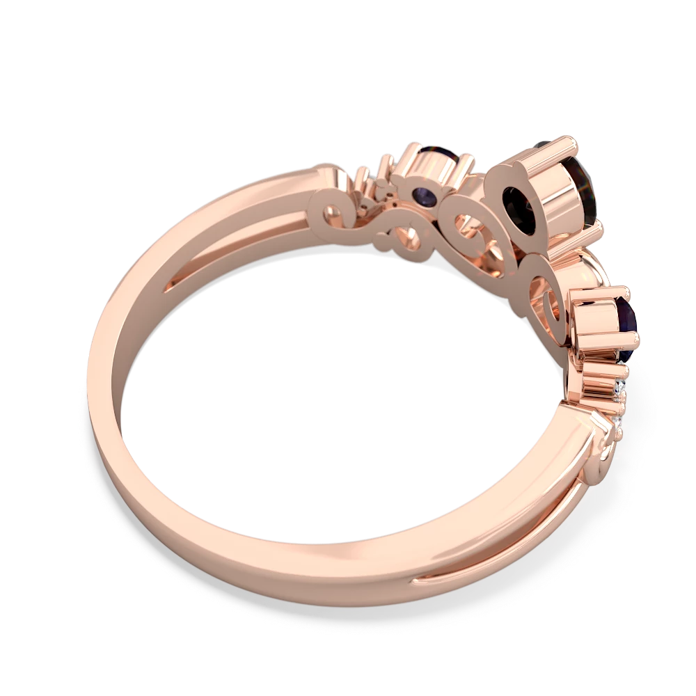 Onyx Crown Keepsake 14K Rose Gold ring R5740