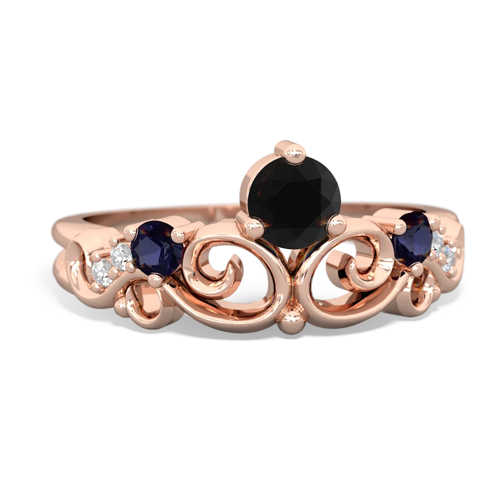 Onyx Crown Keepsake 14K Rose Gold ring R5740