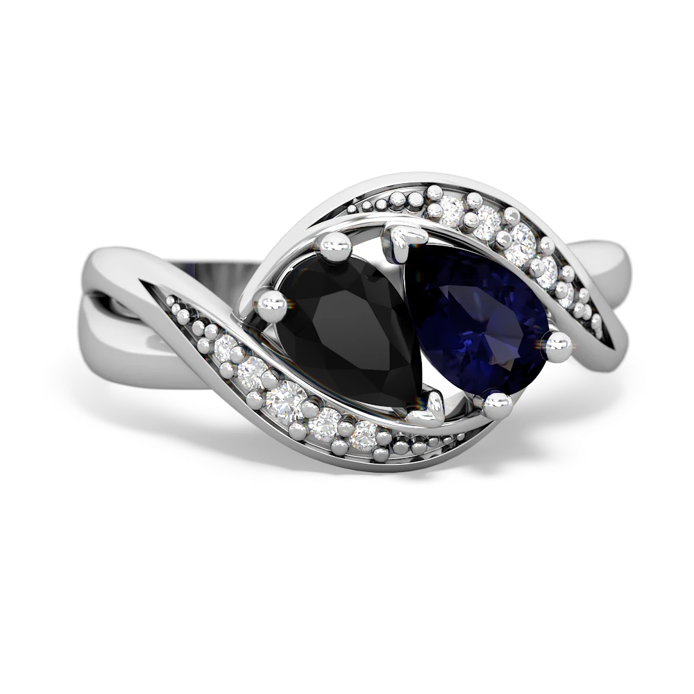 Onyx Summer Winds 14K White Gold ring R5342