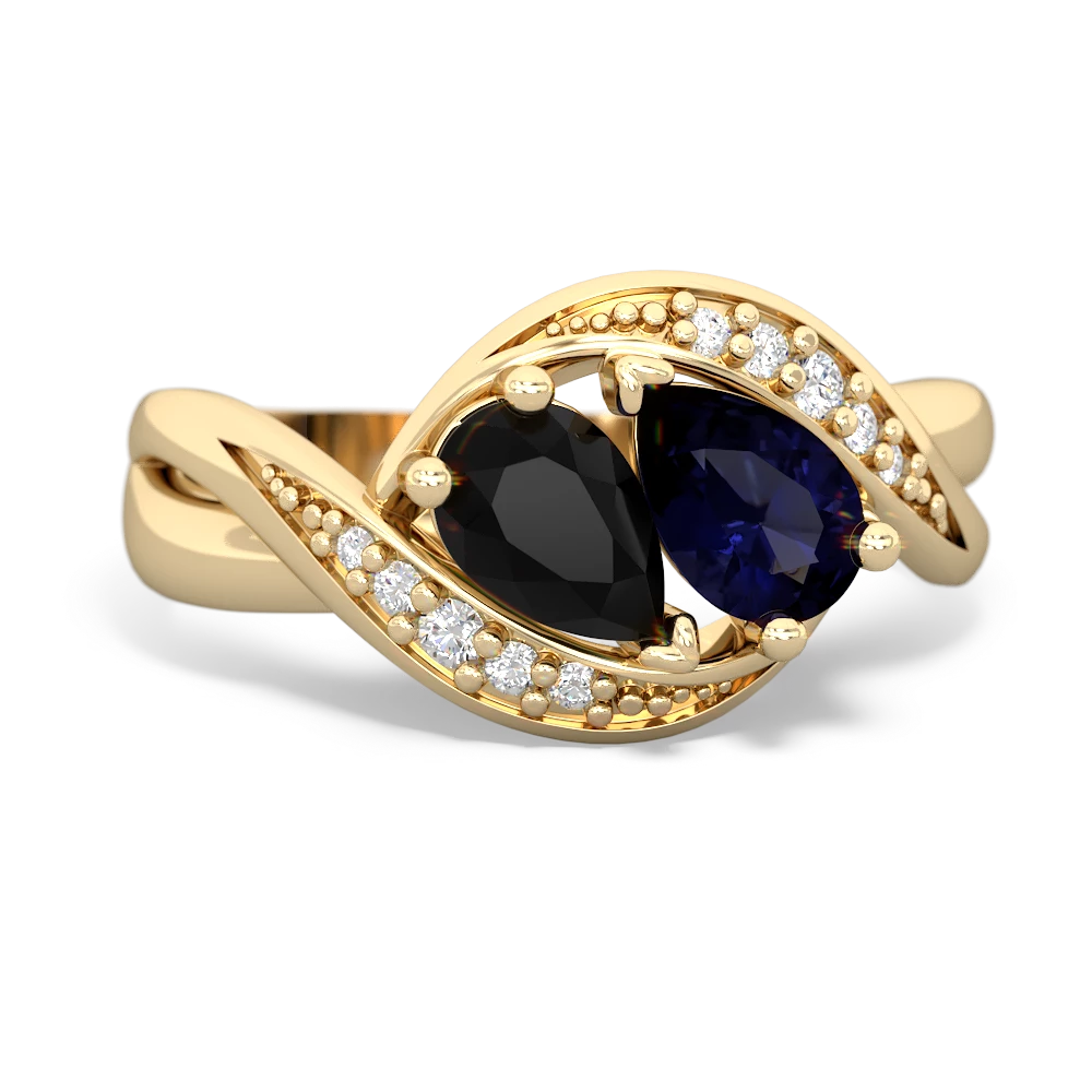 Onyx Summer Winds 14K Yellow Gold ring R5342