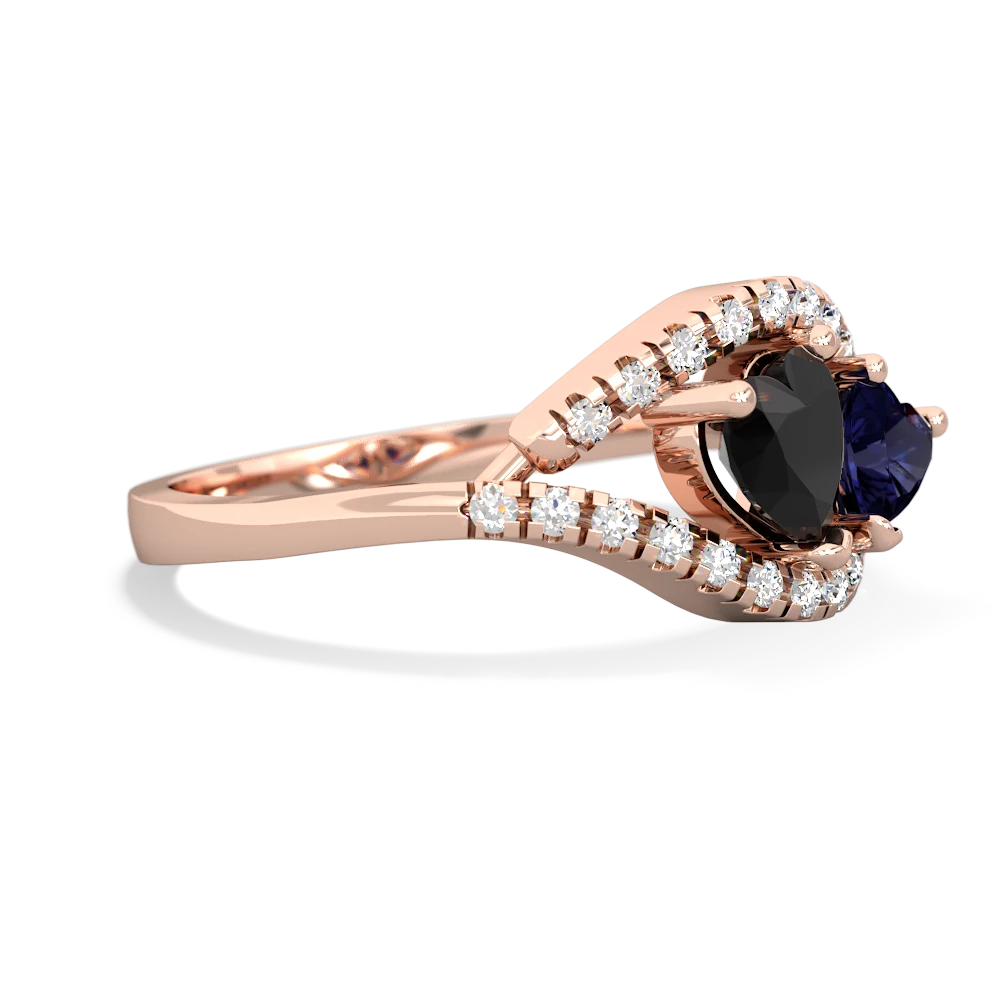 Onyx Mother And Child 14K Rose Gold ring R3010