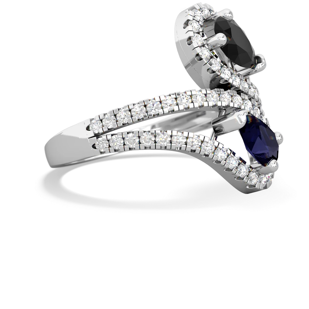 Onyx Diamond Dazzler 14K White Gold ring R3000