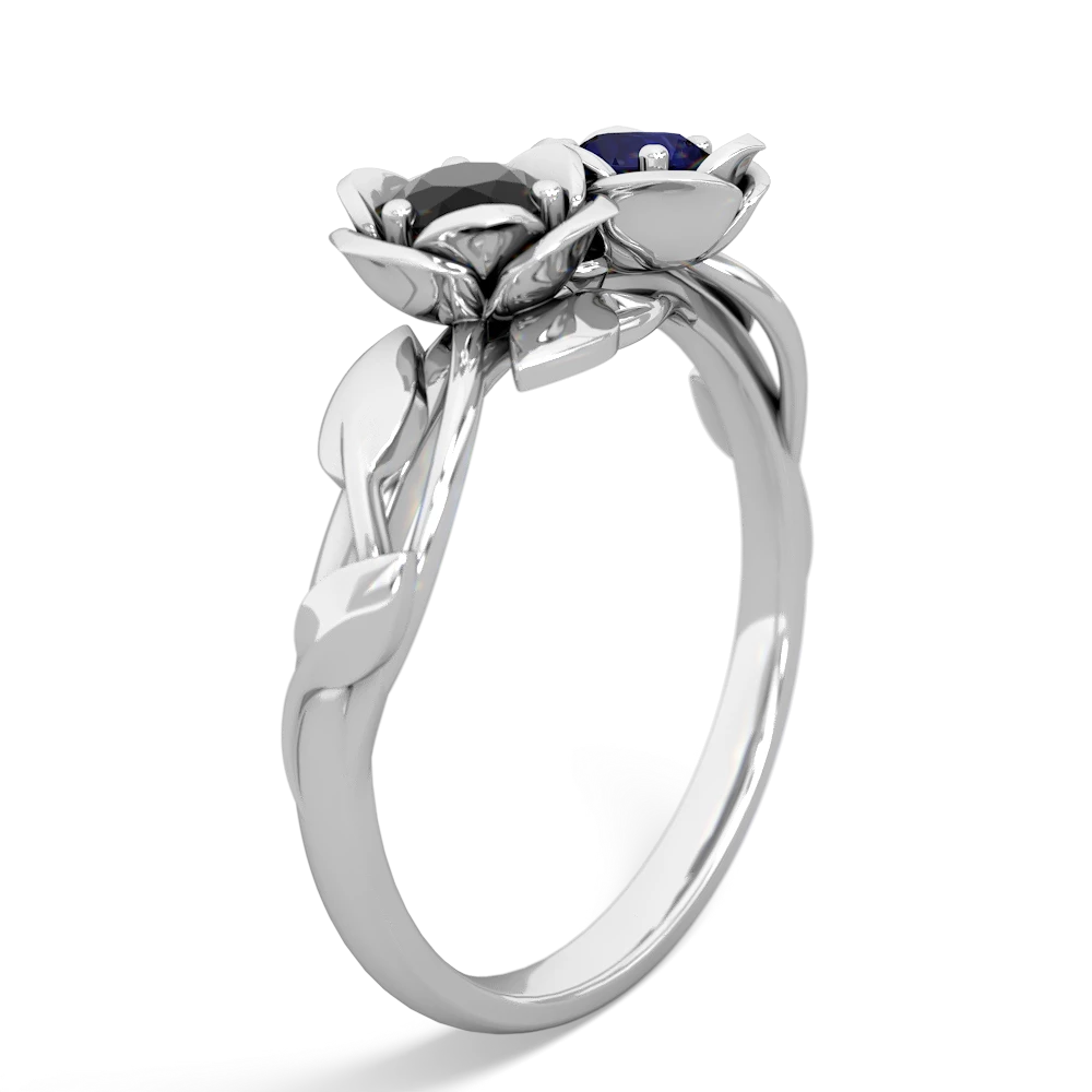 Onyx Rose Garden 14K White Gold ring R5510