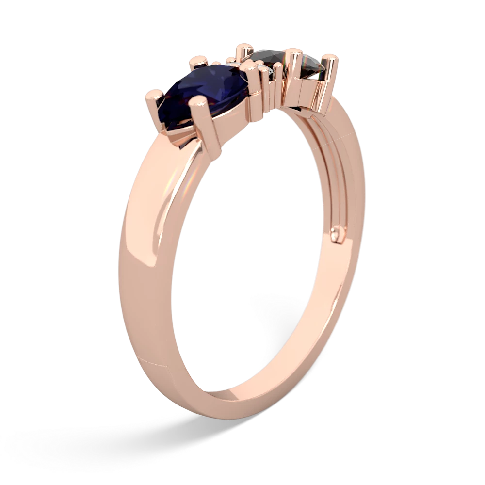 Onyx Pear Bowtie 14K Rose Gold ring R0865