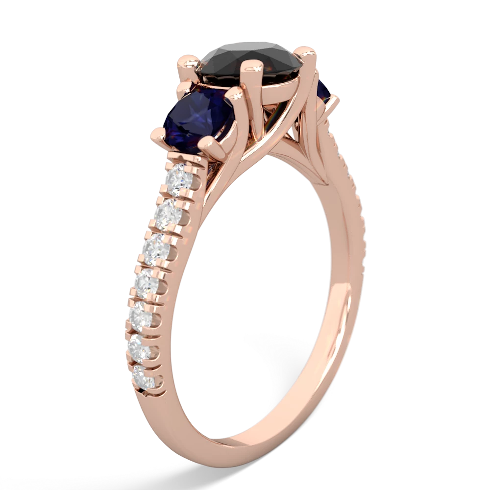 Onyx Pave Trellis 14K Rose Gold ring R5500