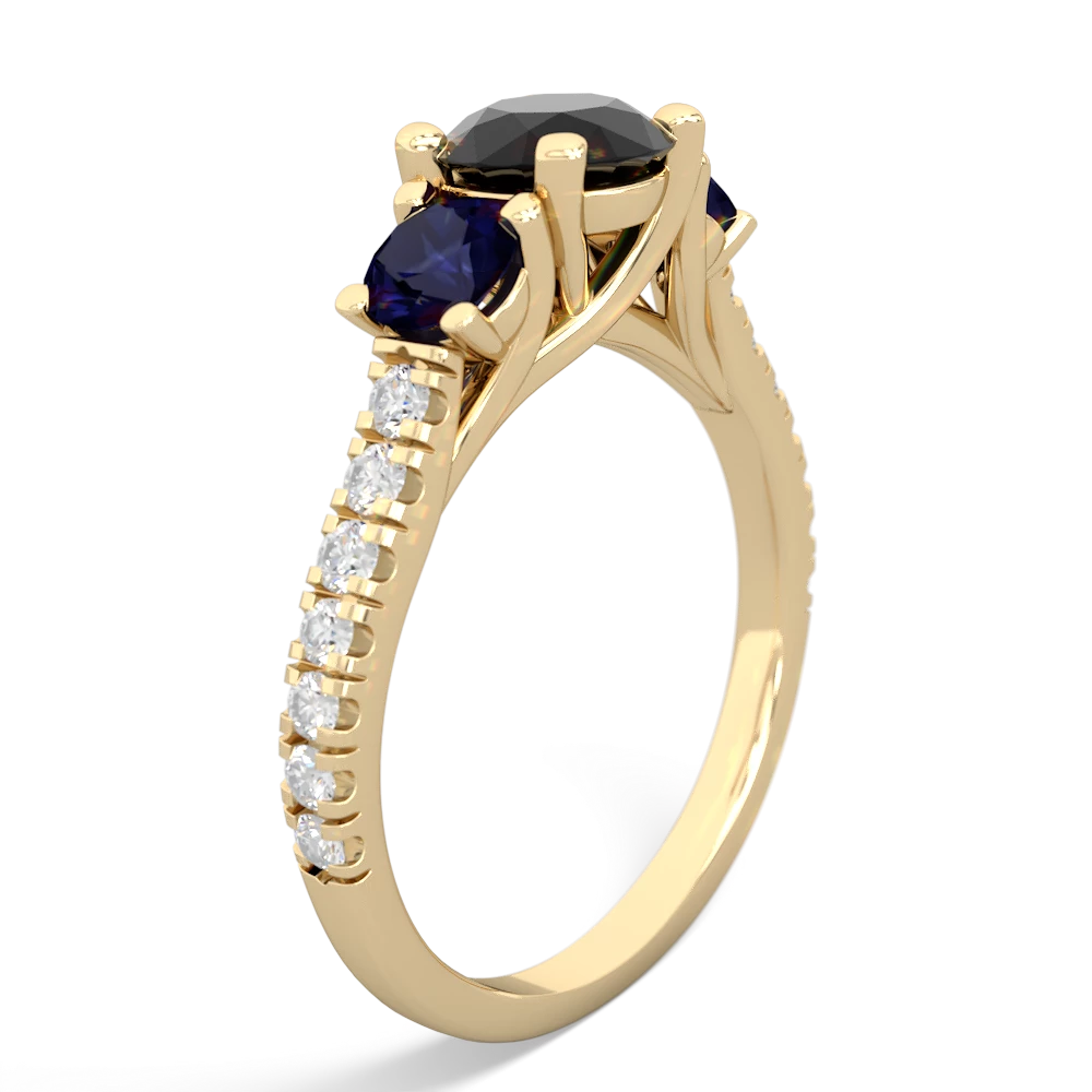 Onyx Pave Trellis 14K Yellow Gold ring R5500