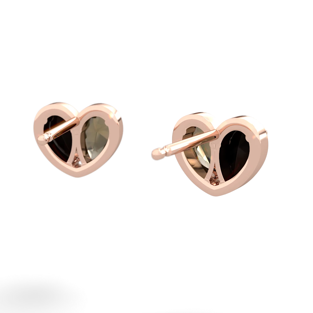 Onyx 'Our Heart' 14K Rose Gold earrings E5072