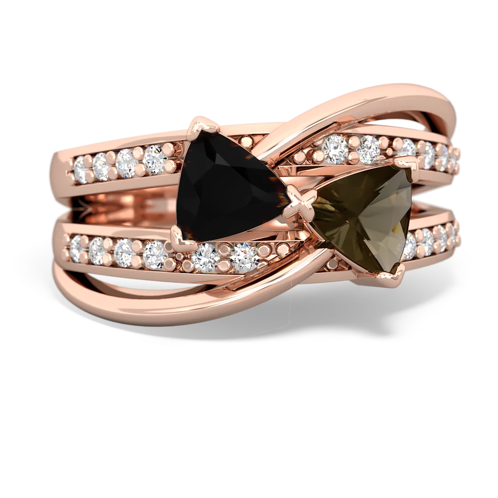 Onyx Bowtie 14K Rose Gold ring R2360