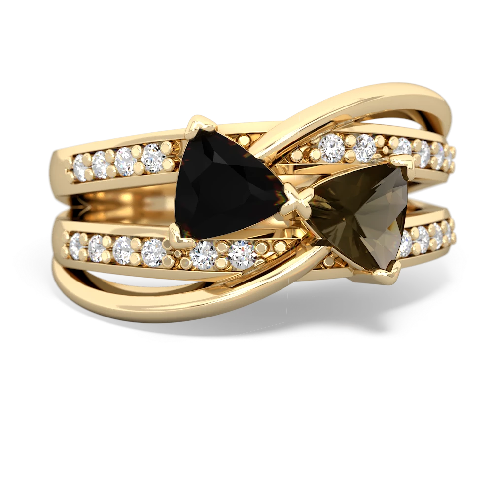 Onyx Bowtie 14K Yellow Gold ring R2360