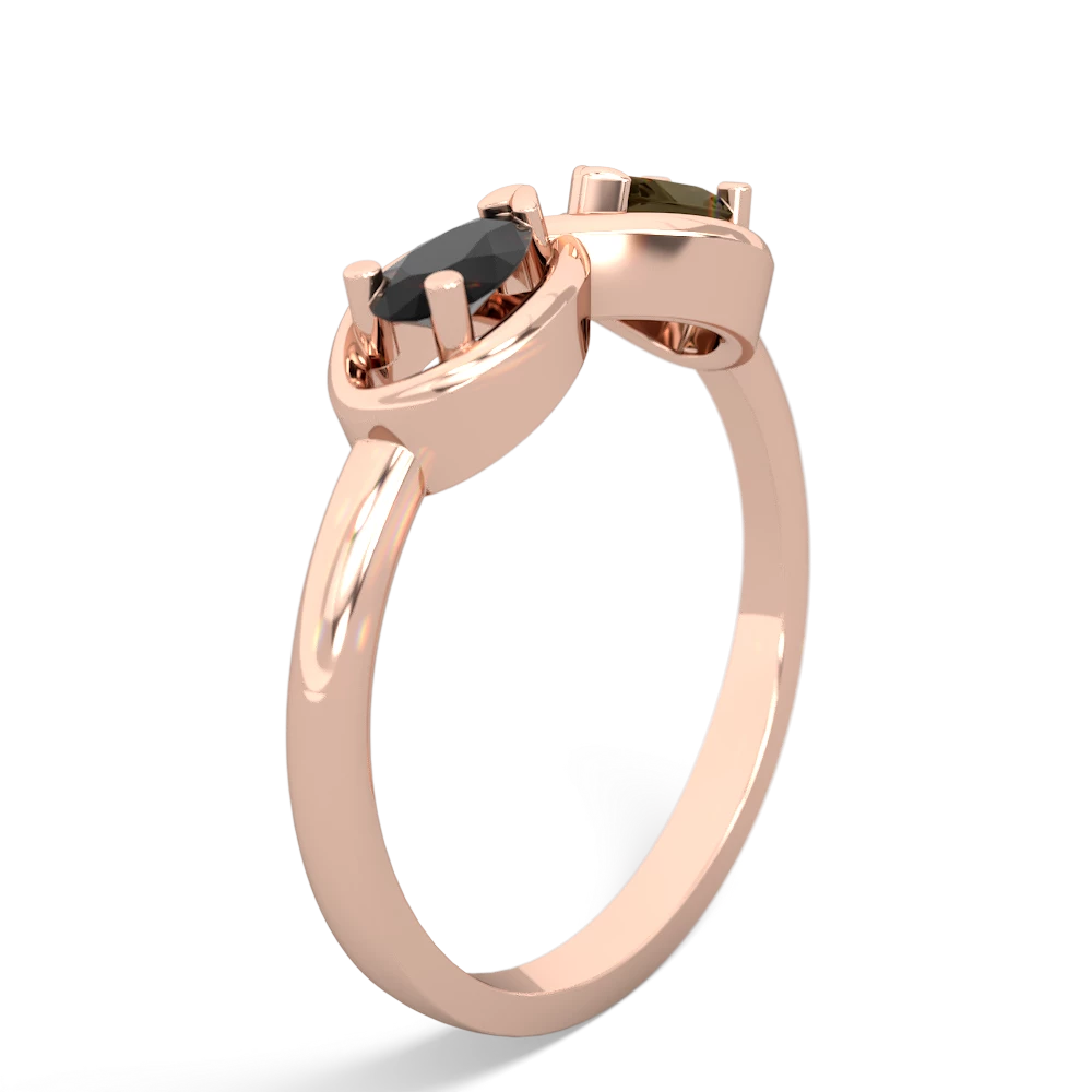 Onyx Infinity 14K Rose Gold ring R5050