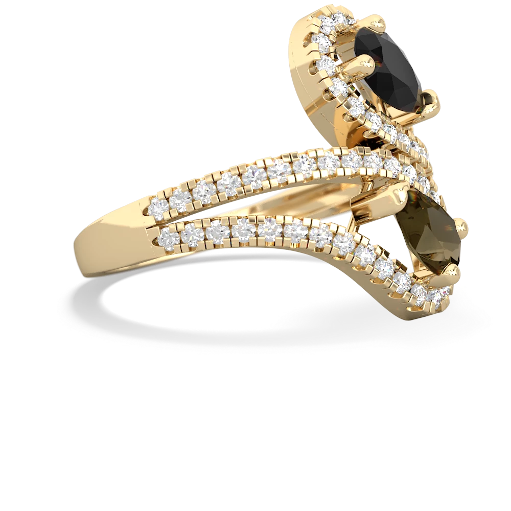 Onyx Diamond Dazzler 14K Yellow Gold ring R3000