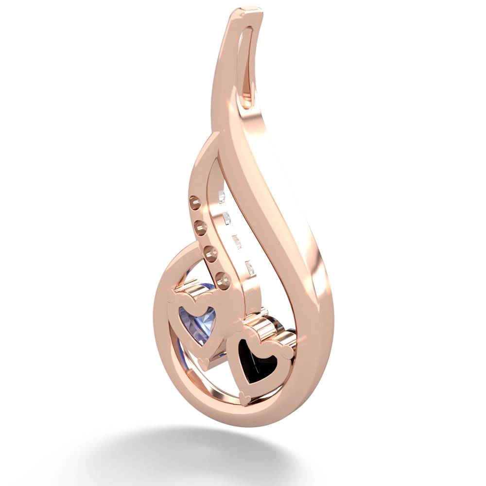 Onyx Keepsake Curves 14K Rose Gold pendant P5450