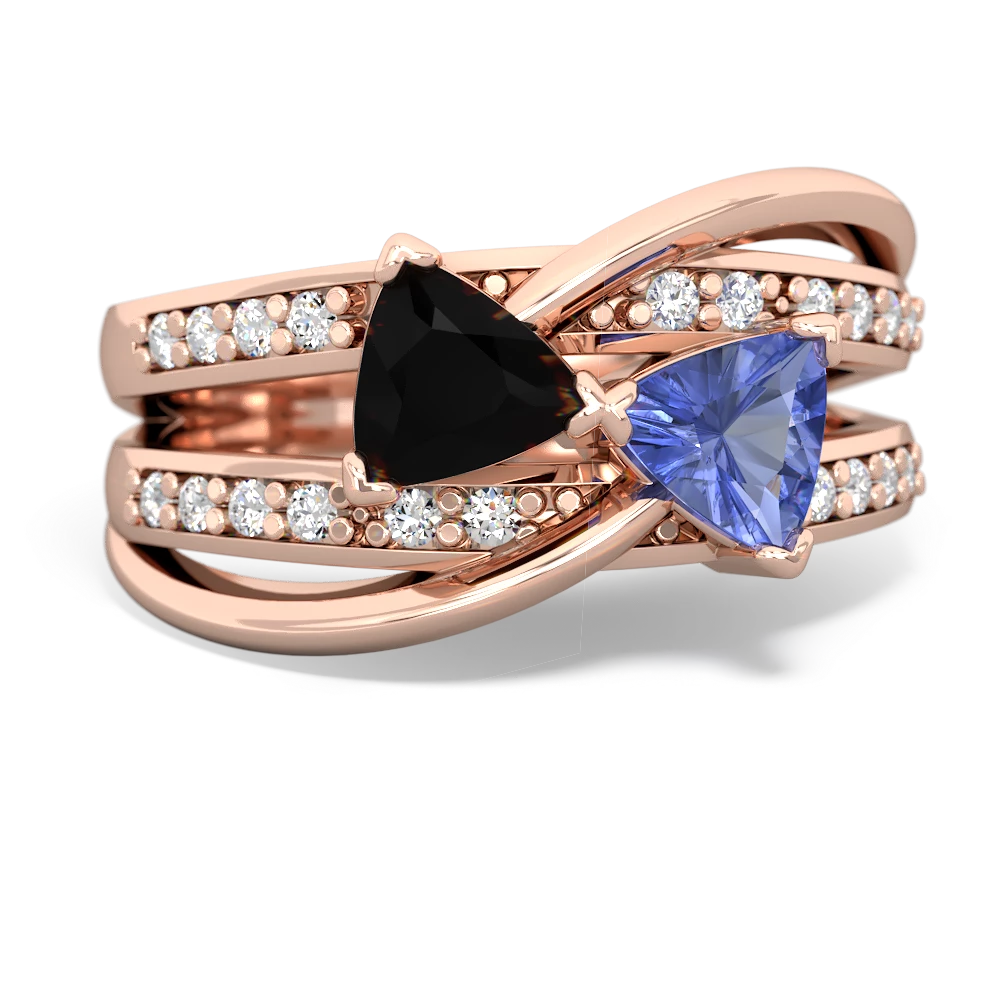 Onyx Bowtie 14K Rose Gold ring R2360