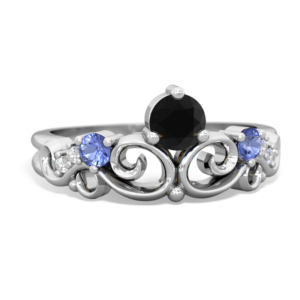 Onyx Crown Keepsake 14K White Gold ring R5740