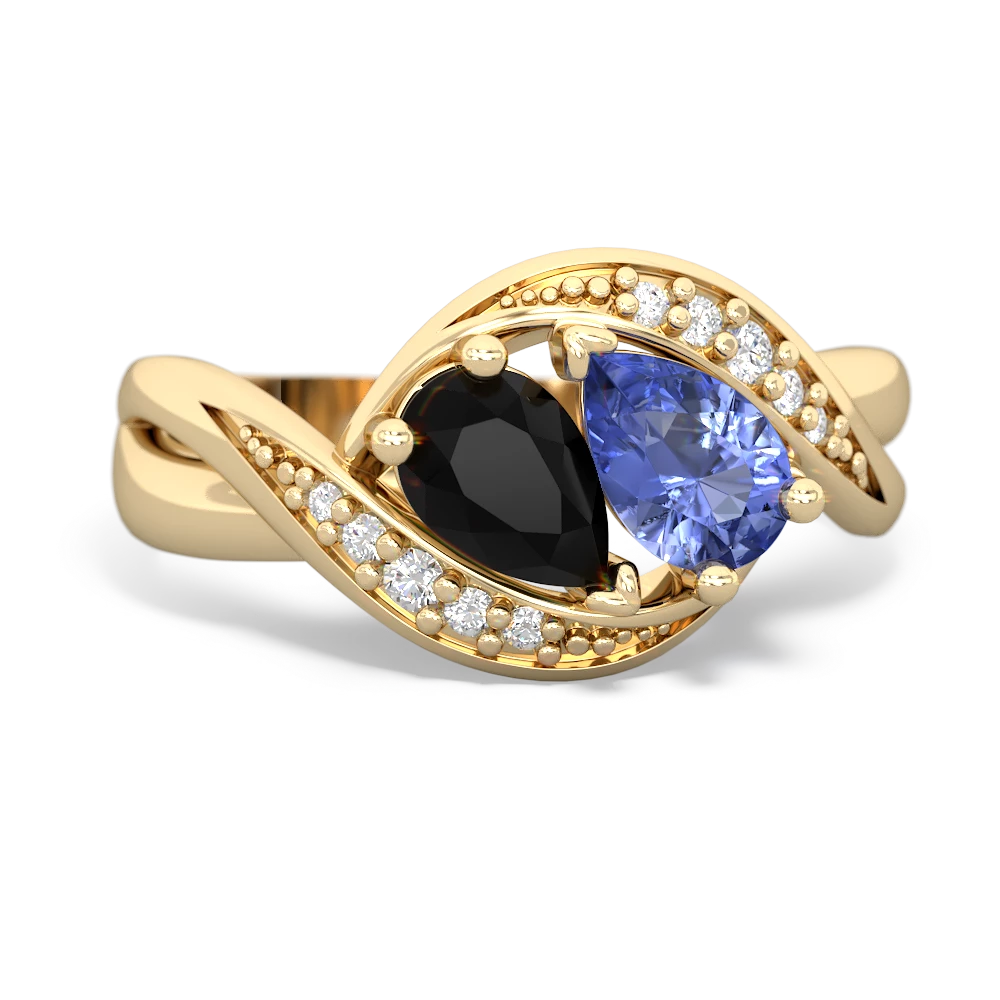 Onyx Summer Winds 14K Yellow Gold ring R5342