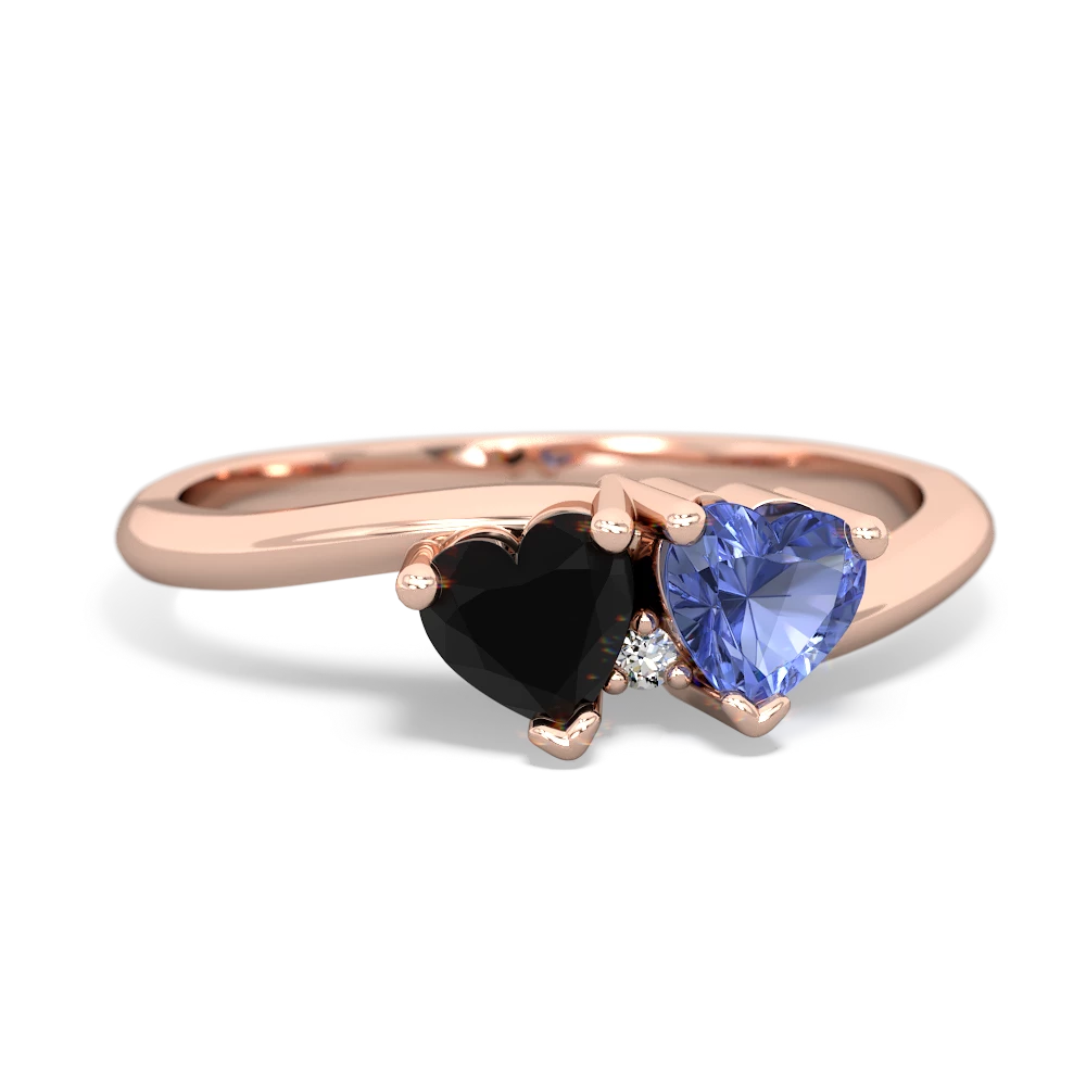 Onyx Sweethearts 14K Rose Gold ring R5260