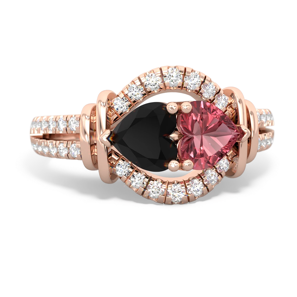 Onyx Art-Deco Keepsake 14K Rose Gold ring R5630