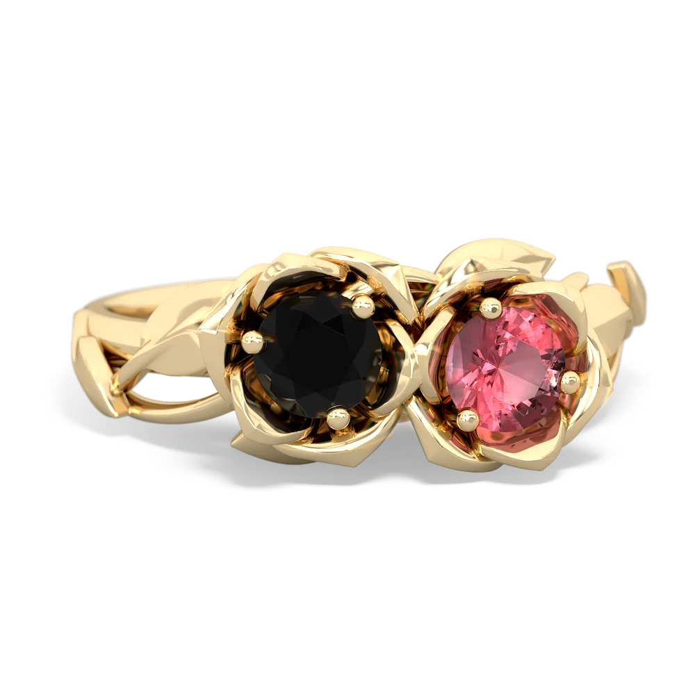 Onyx Rose Garden 14K Yellow Gold ring R5510