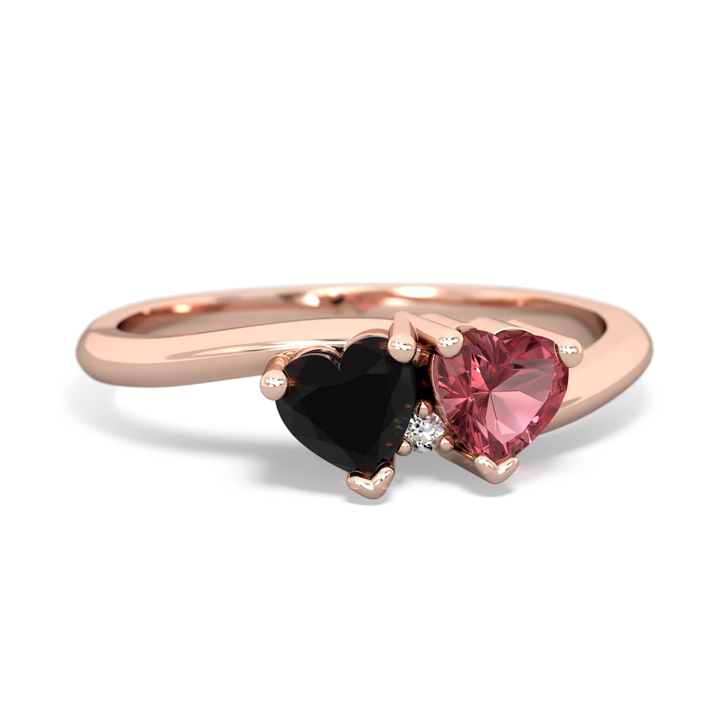 Onyx Sweethearts 14K Rose Gold ring R5260