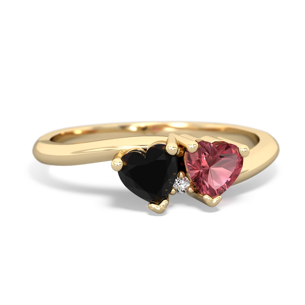 Onyx Sweethearts 14K Yellow Gold ring R5260