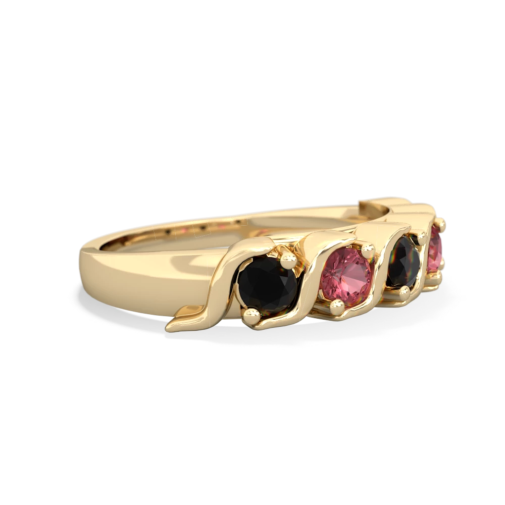 Onyx Anniversary Band 14K Yellow Gold ring R2089