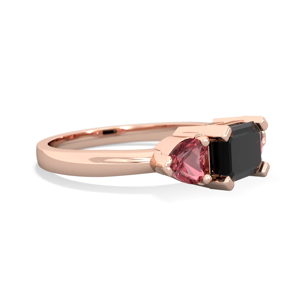 Onyx Three Stone 14K Rose Gold ring R5235