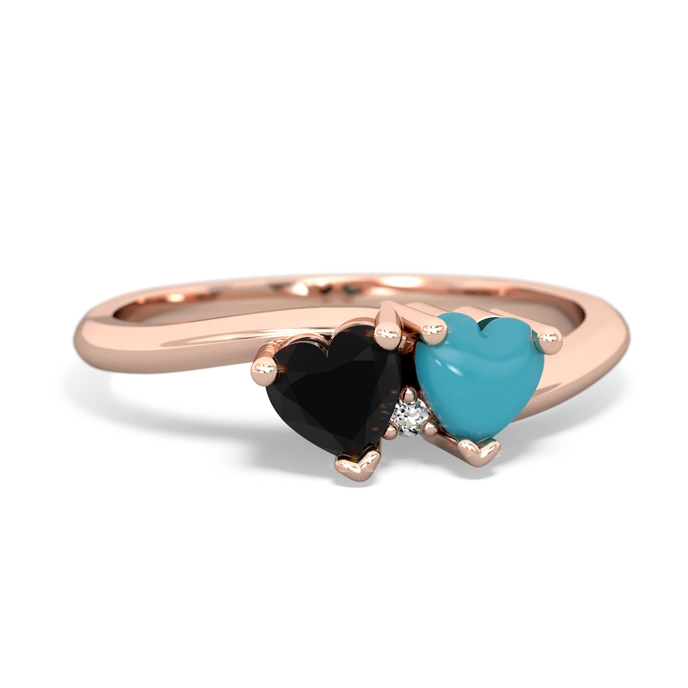 Onyx Sweethearts 14K Rose Gold ring R5260