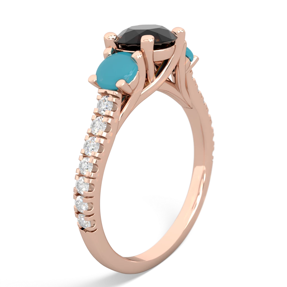 Onyx Pave Trellis 14K Rose Gold ring R5500