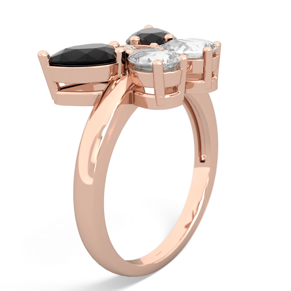 Onyx Butterfly 14K Rose Gold ring R2215